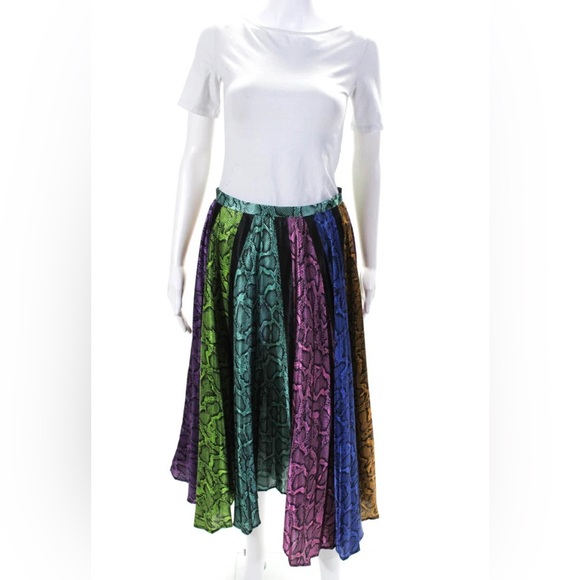 DELFI Collective Womens Multicolored Colorblock Snake Clara RARE Skirt Size XS - Picture 4 of 9